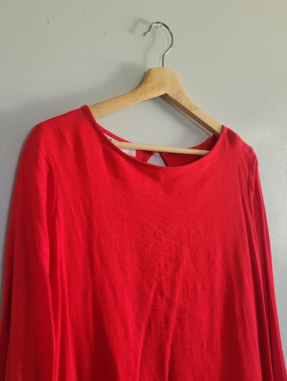 EMMA KNUDSEN Jilly Dress Size M Red Made In Canada Limitied Edition Ruffle Hem - Picture 5 of 10